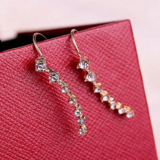 Korean Fashion Seven Star Zircon Earrings For Women Jewelry 2025 Trending New Luxury Women's Crystal Stars Stud Earrings Gifts